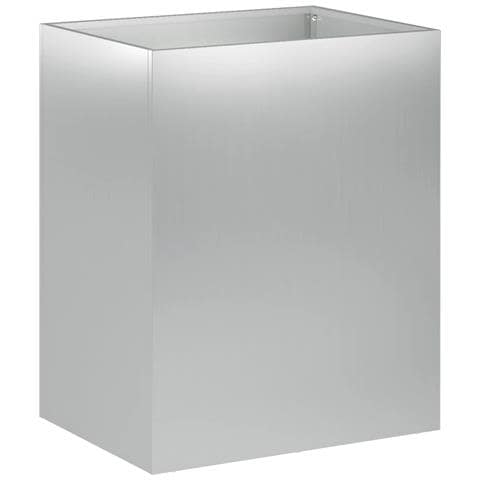Vaso da giardino Argento 40 x 30 x 50 cm Acciaio zincato - Foto 1