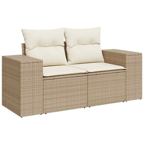 Set di divani 6 pz Beige e Bianco Crema - Foto 2