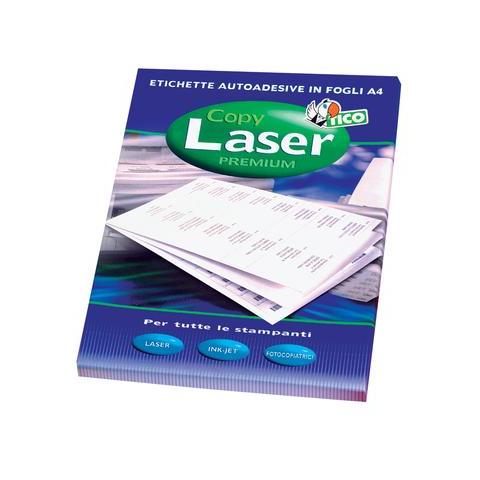 conf. 100 fogli. Etichette Copy Laser Premium. LP4W-19061 - Foto 1