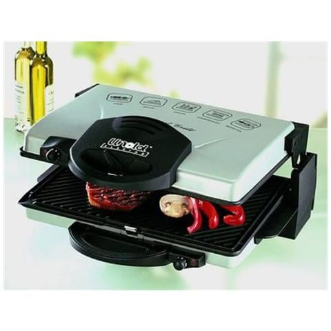 8555 Griglia di contatto Da tavolo Elettrico 2100W Nero, Argento barbecue e bistecchiera - Foto 1