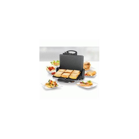 8555 Griglia di contatto Da tavolo Elettrico 2100W Nero, Argento barbecue e bistecchiera - Foto 6