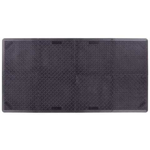Tappetino Anti-Fatica A Piastrelle Con Un Bordo 61x61x1,5 Cm - 2 Pezzi - Foto 2