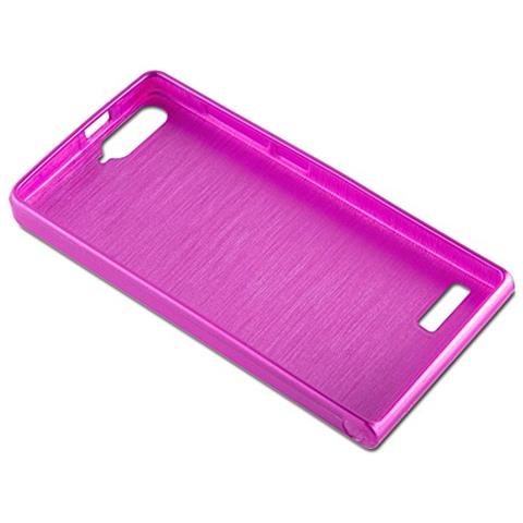 Custodia Compatibile Con Huawei P7 Mini In Rosa - Coperchio Protettivo In Silicone Tpu Flessibile Con Design Spazzolato - Foto 2