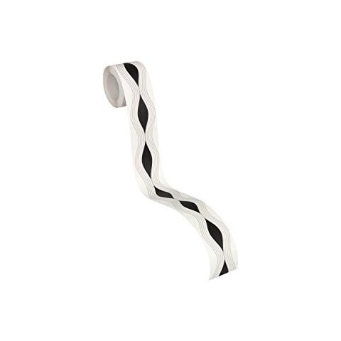 A. s. Cr? ation 282217 - Bordo Decorativo Autoadesivo A Onda, Colore: Nero / beige - Foto 3