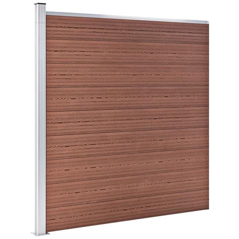 Pannelli Recinzione 8 Quadrati 1 Inclinato 1484x186cm Marrone - Foto 10