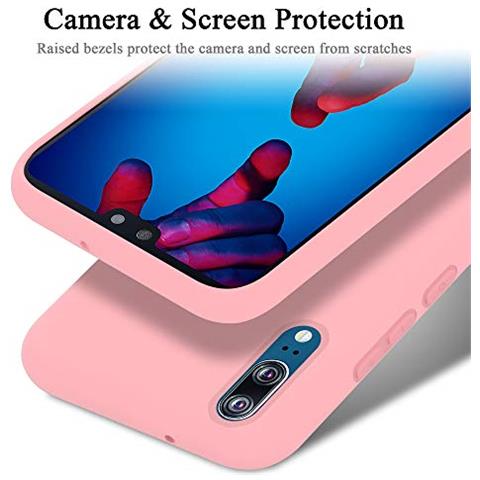 Custodia Compatibile Con Huawei P20 In Liquid Rosa - Coperchio Protettivo In Silicone Tpu Flessibile - Foto 2
