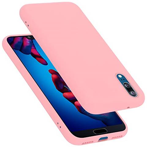 Custodia Compatibile Con Huawei P20 In Liquid Rosa - Coperchio Protettivo In Silicone Tpu Flessibile - Foto 1