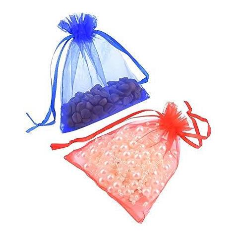 Borse Mudder Organza Regalo Della Festa Nuziale Sacchetti Di Favore Gioielli Sacchetti Wrap 4.3 X 3.15 Pollici 10 Colori Multi-colorate 50 Pezzi - Foto 4