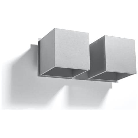 Lampada Da Parete Twin Square Up & Down Grigio G9 - Foto 9