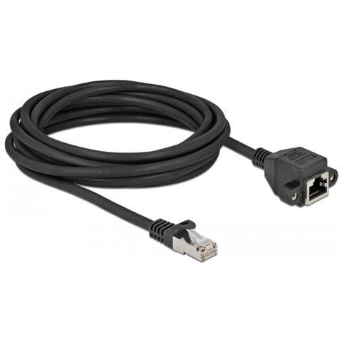 Cavo di estensione di rete S /FTP RJ45 maschio per RJ45 femmina Cat. 6A 5 m nero - Foto 3