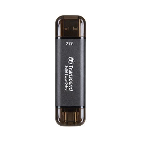TS2TESD310C unità esterna a stato solido 2 TB Da USB tipo A a USB tipo C 3.2 Gen 2 (3.1 Gen 2) Nero - Foto 1