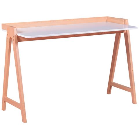 Tavolo Da Scrivania Minimalista In Legno Di Rovere - Pop - Foto 1