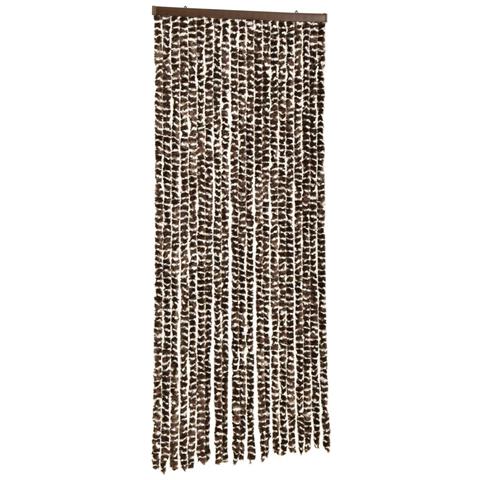 Tenda Antimosche Marrone E Bianca 90x200 Cm In Ciniglia - Foto 2