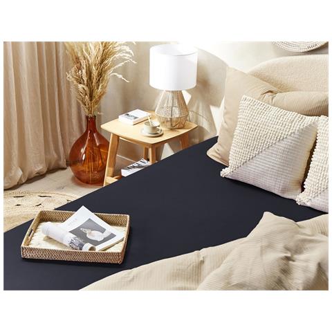 Coprimaterasso Elasticizzato Janbu Cotone Nero - Foto 1