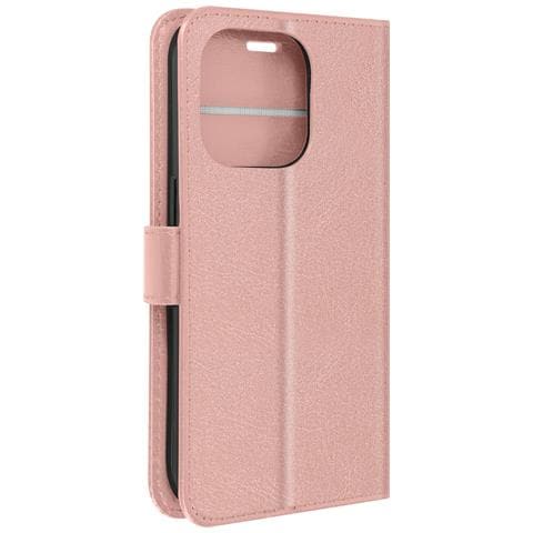 Custodia Per Iphone 15 Pro Portafoglio Funzione Supporto E Cordino, Rosa Champagne - Foto 1