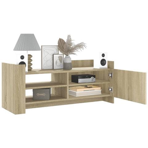 Mobile Per Tv Rovere Sonoma 100x35x40 Cm Legno Multistrato - Foto 3