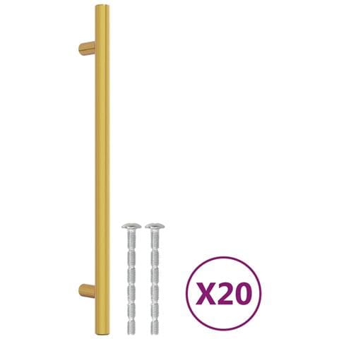 Maniglie per Mobili 20 pz Oro 192 mm in Acciaio Inox - Foto 2