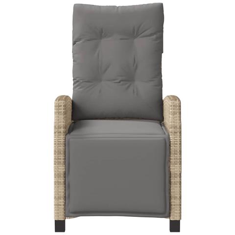 Sedie da Giardino Reclinabili 2 pz con Poggiapiedi Polyrattan - Foto 2