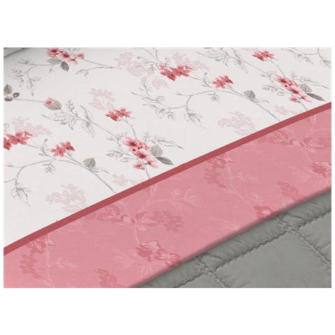 Completo Lenzuola Matrimoniale 100% Cotone Made Italy Disegno Jenny Cn Matrimoniale Rosa - Foto 2