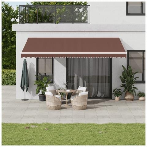 Tenda Da Sole Retrattile Automatica Marrone 500x350 Cm - Foto 1