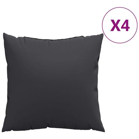Cuscini Per Divano 4 Pz Neri 60x60 Cm In Tessuto - Foto 2