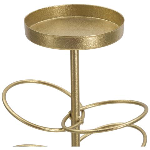 Portacandela Mf341 - Oro - Marmo - 14x13x46 Cm - Foto 2