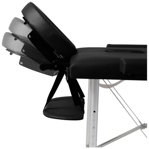 Lusso Casadino -  Lettino Pieghevole Da Massaggio Nero 2 Zone Telaio In Alluminio - Foto 6