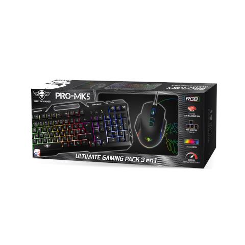 PRO MK5 tastiera Mouse incluso Gaming USB AZERTY Francese Nero - Foto 2