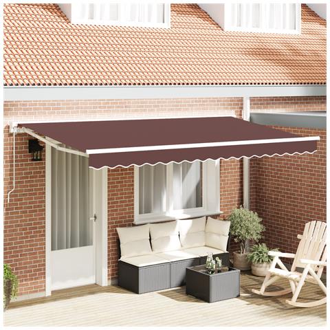 Tessuto di ricambio per tende per struttura 4x2 m marrone - Foto 2