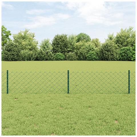 Recinzione in Rete Metallica con 10 Posti Verde 0.4x10 m Acciaio - Foto 2