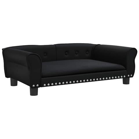 Lettino per Cani Nero 95x55x30 cm in Similpelle - Foto 1