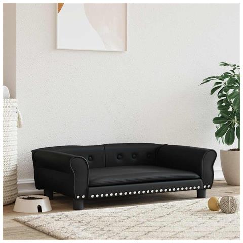 Lettino per Cani Nero 95x55x30 cm in Similpelle - Foto 2