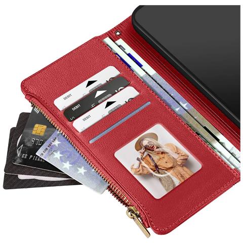 Custodia A Portafoglio Per Galaxy S25 / S24 Con Cerniera E Tracolla Staccabile - Foto 2