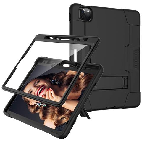 Custodia Per Ipad Pro 5/4/3 12.9"" Con Supporto E Alloggiamento Per Stilo Nera - Foto 2