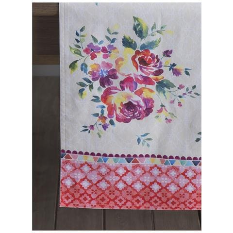 Maison D'hermine Runner Da Tavola In Cotone Dipinto A Mano 50x150 Cm - Foto 7