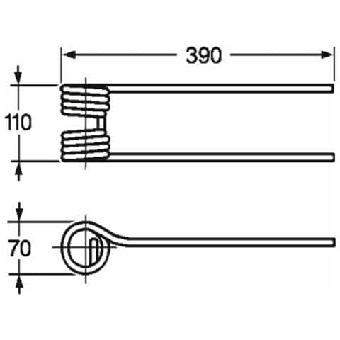 Dente Girello Adattabile Kuhn 57609000 Filo 9,5 Confezione Da 5 Pezzi - Foto 1