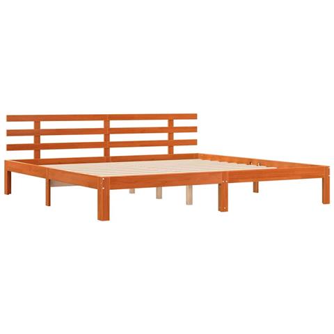 Struttura del letto Cera marrone 200 x 200 cm - Foto 1