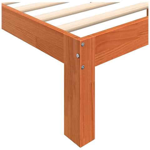 Struttura del letto Cera marrone 200 x 200 cm - Foto 9