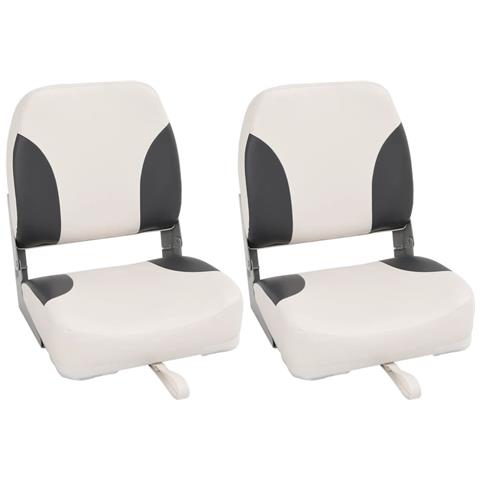 Sedili per Barca Pieghevoli 2pz con Schienale Alto 41x36x48 cm - Foto 1