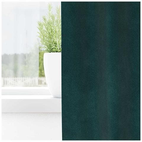 Tende con tende 2 pcs Verde scuro 140 x 245 cm Velluto - Foto 2