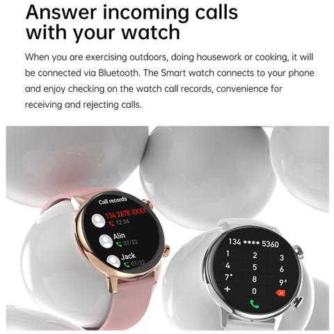 Smartwatch Argento Con Cinturino In Silicone Grigio - Bluetooth, Nfc E Monitoraggio Della Salute - Foto 7