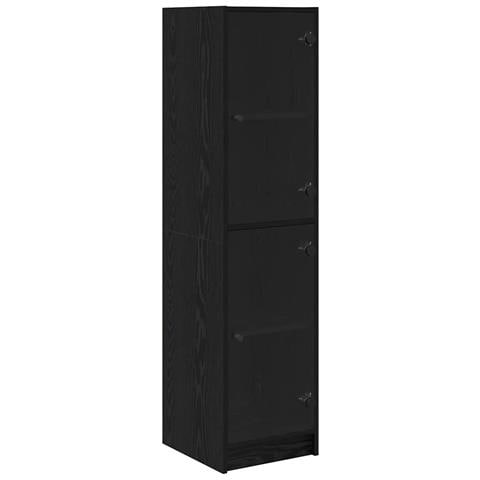 Credenza Rovere Nero 35 x 37 x 142 cm Legno multistrato - Foto 1