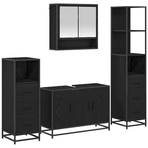 Set di mobili per il bagno con porta 3 pcs Rovere artigianale - Foto 1