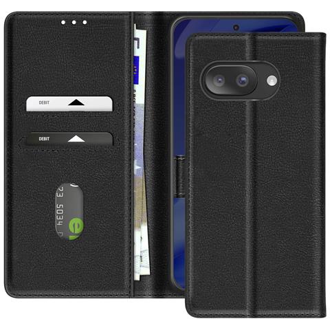Custodia A Portafoglio Per Google Pixel 9a Serie Chesterfield Grana Fine Funzione Supporto - Foto 1