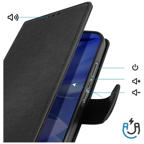 Custodia A Portafoglio Per Google Pixel 9a Serie Chesterfield Grana Fine Funzione Supporto - Foto 5