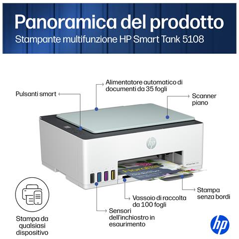Smart Tank 5108 Wireless All-in-One Colore Stampante, Fotocopiatrice, scanner - Foto 14