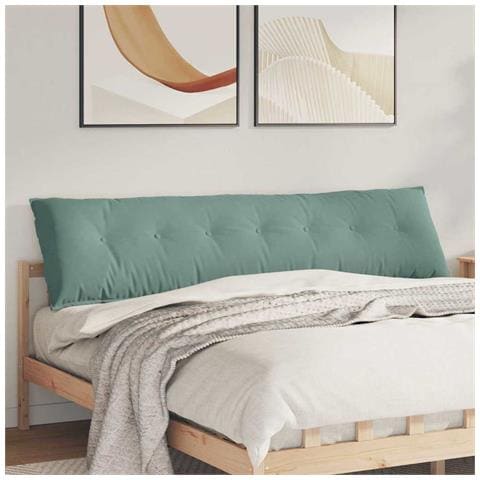 Cuscino per Schiena Verde Mare 200 x 50 cm Tessuto in Cords - Foto 2