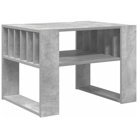 Tavolino da salotto Grigio cemento 66 x 49,5 x 45 cm - Foto 1