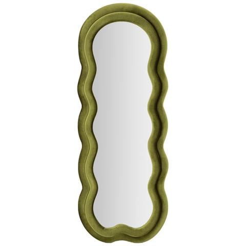 Specchio Con Cornice Onde 1-verde-mdf-60x4x160 Cm - Foto 1