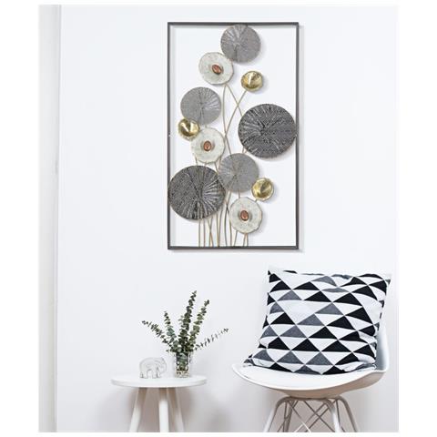 Decorazione In Metallo 3d Fiori 14-multicolore-metallo-50x6x90,5 Cm - Foto 8
